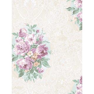 Seabrook Designs CM10009 Camille Acrylic Coated Traditional/Classic Wallpaper